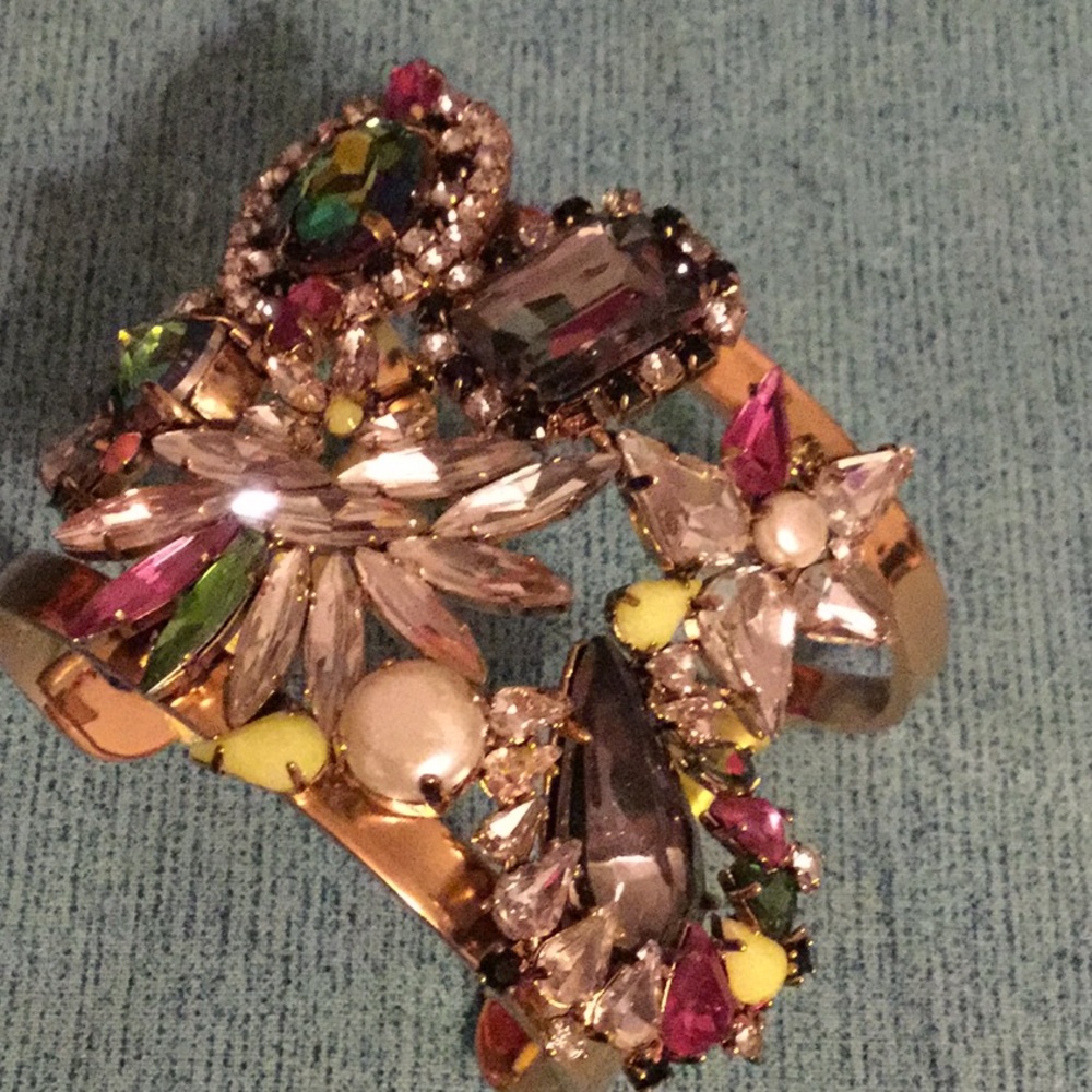 Amazing Gem Statement Cuff Bracelet Unique! - image 5